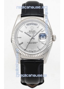 Rolex Day Date 904L Steel Casing Watch in Steel Dial 36MM - 1:1 Mirror Quality