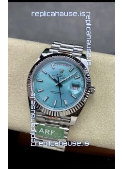 Rolex Day Date 904L Stainless Steel Tiffany Blue Stick Dial Watch 40MM - 1:1 Mirror Quality