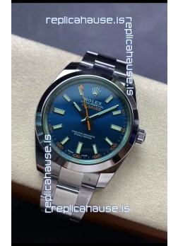 Rolex Milgauss 116400M Swiss Watch with BLUE Dial - Ultimate 904L Steel Watch