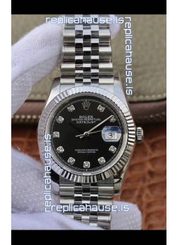 Rolex Datejust 36MM ETA-3135 Movement Swiss Replica in 904L Steel in Navy Blue Dial 