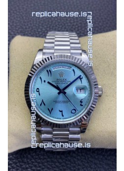 Rolex Day Date Presidential 904L Steel 36MM - Ice Blue Arabic Numerals 1:1 Mirror Quality Watch