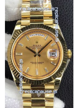 Rolex Day Date Presidential 904L Steel Yellow Gold 40MM - Gold Dial 1:1 Mirror Quality Watch