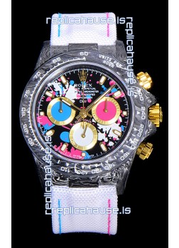 Rolex Daytona DiW Motley Lady Unique Forged Carbon Casing Swiss Replica Watch