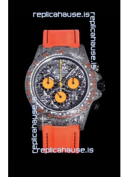 Rolex Daytona DiW Orange Edition Edition Forged Cabon Casing 1:1 Mirror Replica