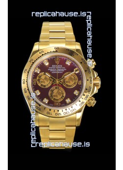 Rolex Daytona 18K Yellow Gold Original Cal.4130 Movement - 1:1 Mirror 904L Steel Watch