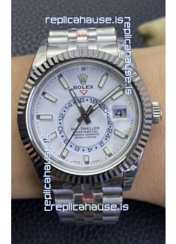 Rolex Sky-Dweller REF# M326934 White Dial Watch in 904L Steel Case 1:1 Mirror Replica