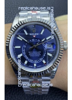 Rolex Sky-Dweller REF# M336934 Blue Dial Watch in 904L Steel Case 1:1 Mirror Replica