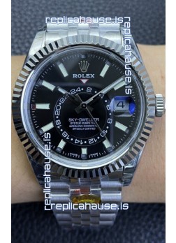Rolex Sky-Dweller REF# M326934 Black Dial Watch in 904L Steel Case 1:1 Mirror Replica