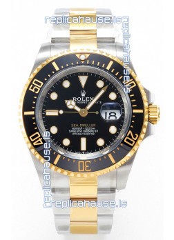 Rolex Sea-Dweller Super Clone 126603 Swiss Replica Watch 1:1 Mirror Replica in Two Tone Casing 904L Steel