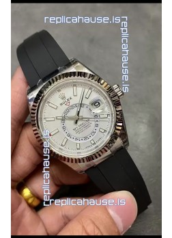 Rolex Sky-Dweller REF# M336235 White Dial Watch in 904L Steel Case 1:1 Mirror Replica