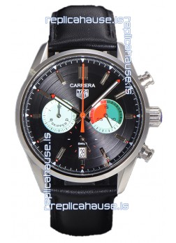 Tag Heuer Carrera Carrera Skipper 39 Chronograph Swiss Quartz Replica Watch Black Dial 