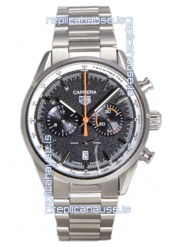 Tag Heuer Carrera Chronograph 43 Swiss Quartz Replica Watch Grey Dial Steel Strap 
