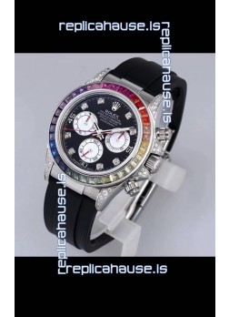 Rolex Cosmograph Daytona 116598 904L Stainless Steel 1:1 Mirror Cal.4130 Movement Watch 