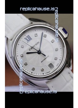 Cle De Cartier Automatic Swiss Replica Watch in Steel Casing - 35MM