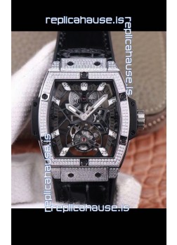 Hublot Masterpiece MP Edition Genuine Tourbillon Swiss Replica Watch in Steel Casing