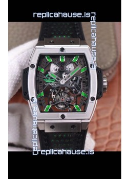 Hublot Masterpiece MP Senna Edition Genuine Tourbillon Swiss Replica Watch in Titanium Casing