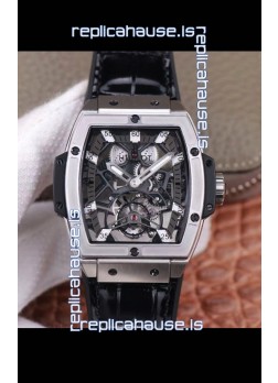 Hublot Masterpiece MP Edition Genuine Tourbillon Swiss Replica Watch in Titanium Casing