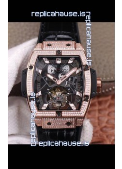 Hublot Masterpiece MP Edition Genuine Tourbillon Swiss Replica Watch In Rose Gold Casing
