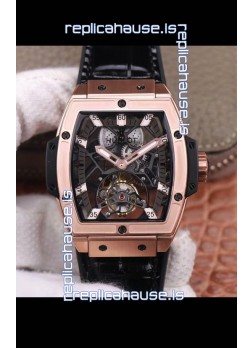 Hublot Masterpiece MP Edition Genuine Tourbillon Swiss Replica Watch In Rose Gold Casing