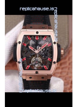 Hublot Masterpiece MP Edition Genuine Tourbillon Swiss Replica Watch In Rose Gold Casing