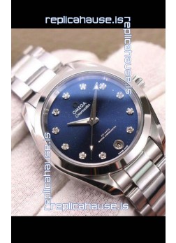 Omega Seamaster Aquaterra 150M 34MM Swiss Replica Watch in Blue Dial