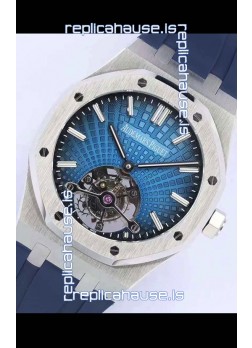 Audemars Piguet Royal Oak Tourbillon 41mm Blue Dial in 904L Steel Case Rubber Strap