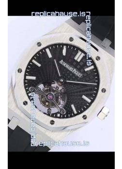 Audemars Piguet Royal Oak Tourbillon 41mm Black Dial in 904L Steel Case Rubber Strap