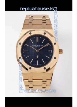 Audemars Piguet Royal Jumbo Oak Extra Thin Swiss Replica Yellow Gold - 1:1 Mirror Replica Watch