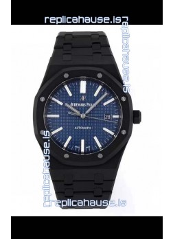 Audemars Piguet Royal Oak PVD Coated Swiss Replica Watch 3120 Swiss Movement - Blue Dial 