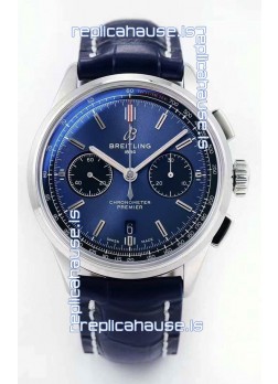 Breitling Premier B01 Chronograph 42 Edition Watch 1:1 Mirror Quality in Blue Dial 