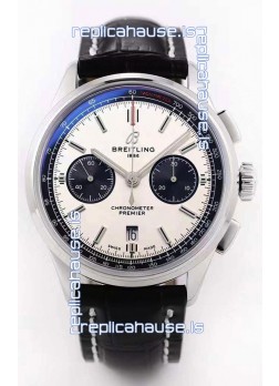 Breitling Premier B01 Chronograph 42 Edition Watch 1:1 Mirror Quality in Steel White Dial 
