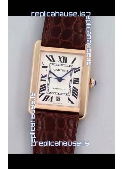 Cartier Tank Solo Swiss Automatic Watch in Rose Gold Plating 31MM Wide 