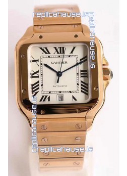 Cartier Santos De Cartier XL 1:1 Rose Gold Casing Swiss Replica Watch 40MM