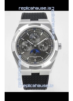 Vacheron Constantin Overseas Perpetual Calendar Ultra-Thin Grey Dial Steel Casing Replica