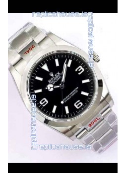 Rolex Explorer I Black Dial - 904L Steel in 3235 Swiss Automatic Movement