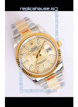 Rolex Datejust Fluted-Motif Dial 41MM Cal.3135 Movement Swiss Replica Watch in 904L Two Tone Casing