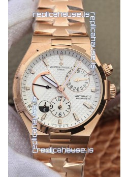 Vacheron Constantin Overseas Power Reserve Swiss Replica Watch in Rose Gold Casing