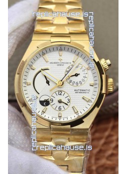 Vacheron Constantin Overseas Power Reserve Swiss Replica Watch in Yellow Gold Casing