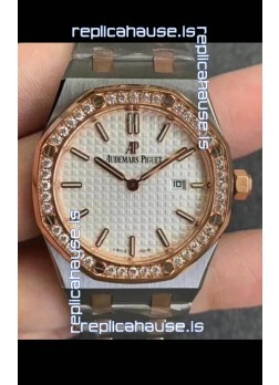 Audemars Piguet Royal Oak Quartz 33MM Swiss Watch Two Tone Swiss - 1:1 Mirror Replica Edition