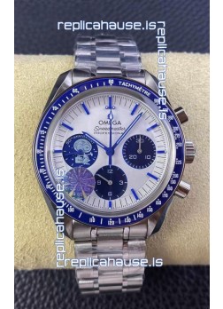 Omega Speedmaster Silver Snoopy 1:1 Replica (Rotating Globe and Snoopy at Rear)