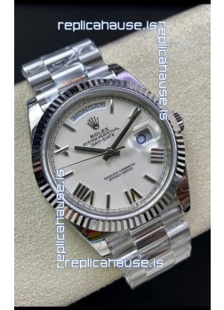 Rolex Day Date 228239-83419 904L Steel 40MM - White Pearl Dial 1:1 Mirror Quality Watch