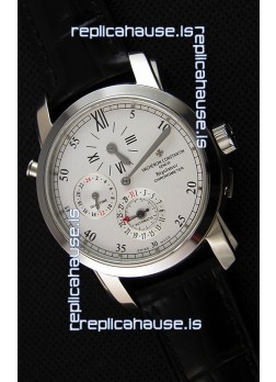 Vacheron Constantin Malte Dual Time Regulator Steel Swiss Replica Watch 