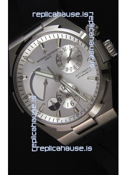 Vacheron Constantin Overseas Dual Time Steel White Dial Swiss Replica Watch 