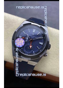Vacheron Constantin Overseas Dual Time Titanium 1:1 Mirror Swiss Replica Watch in Blue Dial