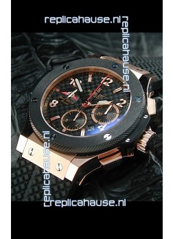 Hublot Big Bang Geneve Yacht Club Swiss Replica Watch in Rose Gold Case