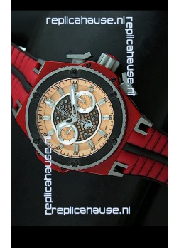 Hublot King Power Ferrari Edition Swiss Replica Watch - Red Strap