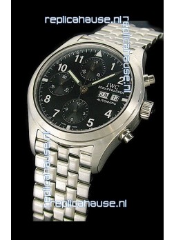 IWC Pilot Replica Watch in Black Dial