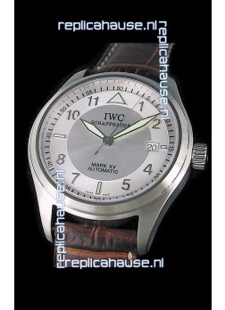 IWC Pilot MARK-XV Swiss Replica Watch in Silver Dial