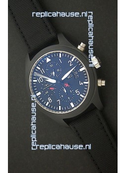 IWC Top Gun Full Ceramic Swiss Replica Watch in Blue Dial