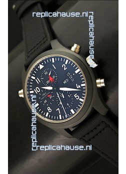 IWC Pilot Top Gun Chronograph Swiss Replica Watchin Dark Blue Dial